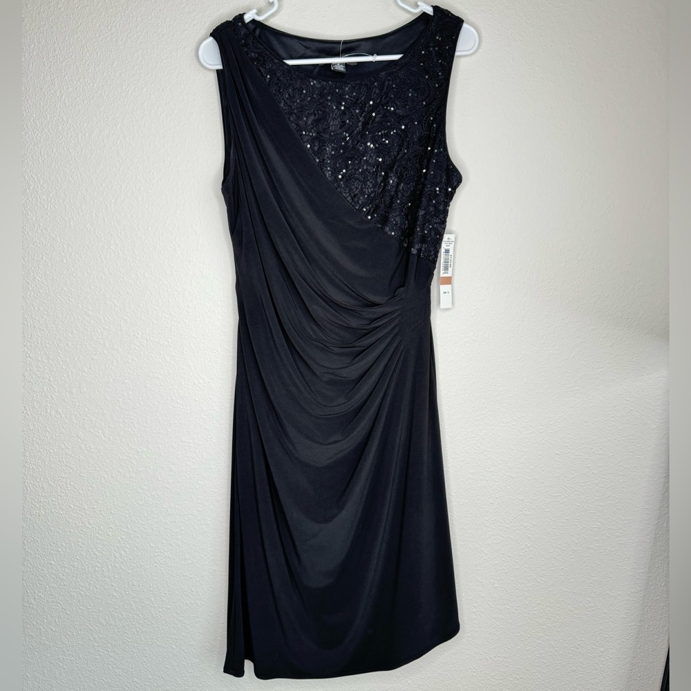 R&M Richards Black Sequin Dress